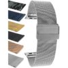 Bandini Adjustable Fine Mesh Watch Band, Metal Milanese Strap for Apple Watch Series 10/9/8/7/6/5/4/3/2/1, SE & Ultra 1 & 2