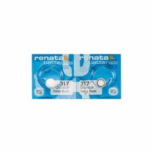 2 x Renata 317 Watch Batteries, 1.55V, 0% MERCURY equivalent SR516SW