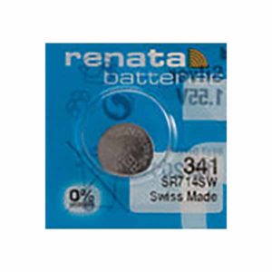 1 x Renata 341 Watch Batteries, 0% MERCURY equivalent SR714SW
