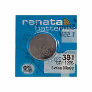 1 x Renata 381 Watch Batteries, 0% MERCURY equivalent SR1120S