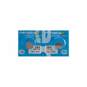 2 x Renata 384 Watch Batteries, 0% MERCURY equivalent SR41SW Battery