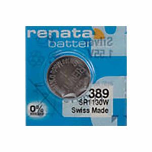 1 x Renata 389 Watch Batteries, 0% MERCURY equivalent SR1130W