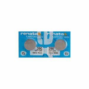 2 x Renata 390 Watch Batteries, 0% MERCURY equivalent SR1130S Battery