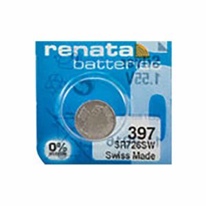 1 x Renata 397 Watch Batteries, 0% MERCURY equivalent SR726SW