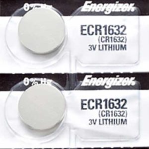 2 x Energizer 1632 Batteries, 3V Lithium CR1632