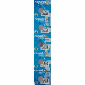 5 x Renata 362 Watch Batteries, 1.55V, 0% MERCURY equivalent SR721SW, 361