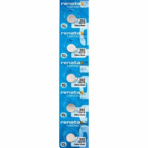 5 x Renata 392 Watch Batteries, 1.55V, 0% MERCURY equivalent SR41W, 41, 384