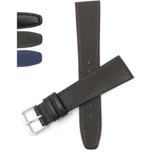 Bandini 100s | Classic Slim Leather Watch Band with Stitch
