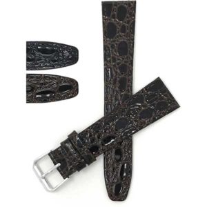 Bandini 104 | Womens Slim Leather Watch Strap, Crocodile Pattern