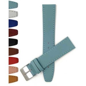 Bandini 106 | Womens Thin Leather Watch Band, Many Colors with Stitch