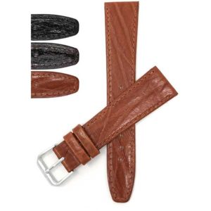 Bandini 109 | Thin Leather Watch Band, Bark Pattern