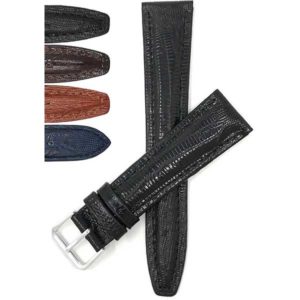 Bandini 208 | Leather Watch Band, Lizard Pattern, Glossy