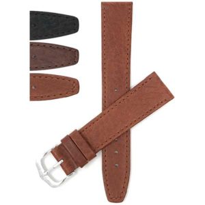 Bandini 304 | Classic Womens Leather Watch Strap, Flat, Grained Pattern, Thin