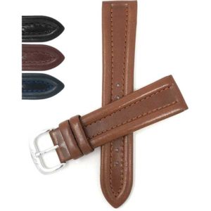 Bandini 410 | Leather Watch Strap, Glossy, Side Padded, Pointed Tip