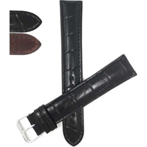 Bandini 412XXXL | 22mm Triple Extra Long (XXXL) Leather Watch Band, Alligator Pattern