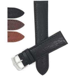 Bandini 422 | Mens Leather Watch Strap, Buffalo Pattern, Semi-Padded