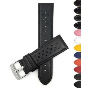 Bandini 503 | Mens Leather Rally Strap, Perforated Racing Band, Standard & Extra Long (XL)