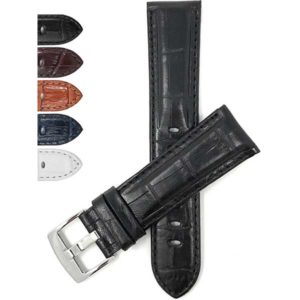 Bandini 508 | Mens Leather Watch Band, Alligator Pattern, Extra Long XL Available