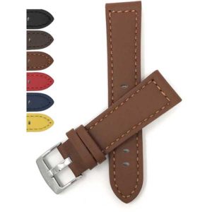 Bandini 516 | Thick Mens Leather Watch Strap, Racer Style