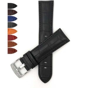Bandini 518 | Mens Leather Strap, Alligator Pattern, Many Colors