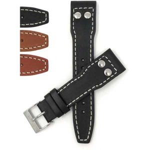 Bandini 604 | Mens Leather Watch Strap with Rivets for IWC Big Pilot & TW Steel