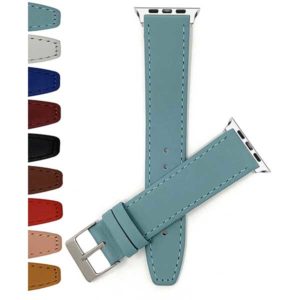 Bandini Thin Leather Watch Band with Stitch for Apple Watch 38mm/40mm, Series 6/5/4/3/2/1