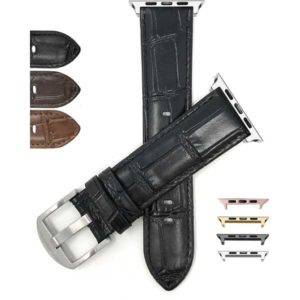 Bandini Croco Style Leather Watch Band for Apple Watch Series 6/5/4/3/2/1