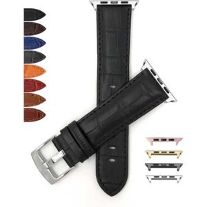 Bandini Alligator Style Leather Watch Band for Apple Watch Series 6/5/4/3/2/1