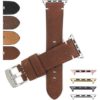 Bandini Vintage Distressed Leather Band, Minimal Stitch, for Apple Watch Series 6/5/4/3/2/1(Also Extra Long XL)