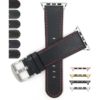 Bandini Flat Mens Leather Racer Band, Slim, Round Tip, for Apple Watch Series 6/5/4/3/2/1