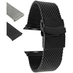 Bandini Extra Long (XL) Mesh Deployment Band for Apple Watch 38mm/40mm, Series 6/5/4/3/2/1
