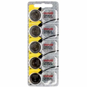 5 x Maxell 2016 Watch Batteries, 3V Lithium CR2016 Battery
