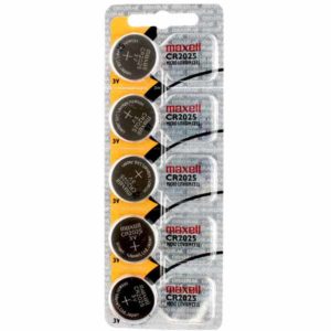 5 x Maxell 2025 Watch Batteries, 3V Lithium CR2025 Battery
