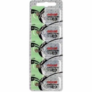 5 x Maxell 319 Watch Batteries, 0% MERCURY equivalent SR527SW Battery