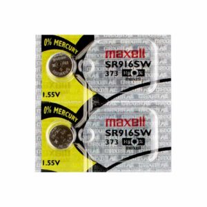 2 x Maxell 373 Watch Batteries, 0% MERCURY equivalant SR916W Battery