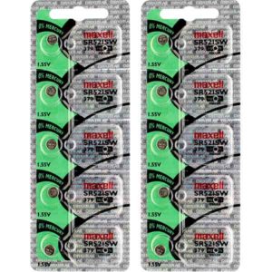 10 x Maxell 379 Watch Batteries, 0% MERCURY equivalent SR521SW Battery