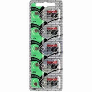 5 x Maxell 379 Watch Batteries, 0% MERCURY equivalent SR521SW Battery