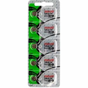 5 x Maxell 392 Watch Batteries, 0% MERCURY equivalent SR41W Battery