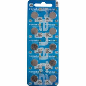 10 x Renata 357 Watch Batteries, 0% MERCURY equivalent SR44W