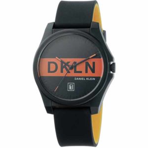 Daniel Klein Mens Watch - Silicone Strap - 42.5mm Analog - Quartz - Two-Tone - Black - DK12278-3