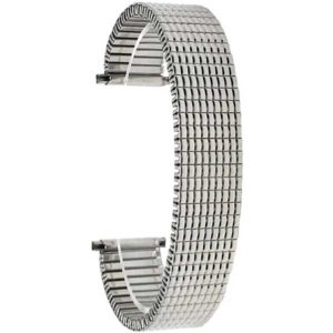 Bandini EX240 | Stainless Steel Stretch Watch Band, Straight End, Metal Expansion Strap