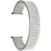 Top view of Silver Tone Mens Silver Tone Metal Stretch Watch Band, Stainless Expansion Strap