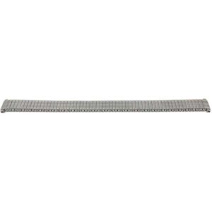 Flat view of Silver Tone Womens Stretch Band, Metal Expansion Watch Strap, Straight End