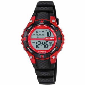 Calypso 38mm Kids Digital Sports Watch, Silicone Strap - Black / Red - K5684/6