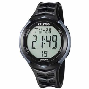 Calypso 45mm Mens Digital Sports Watch, Silicone Strap - Black - K5730/1