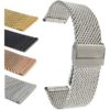 Bandini MCX13 | Mens Stainless Steel Mesh Band, Adjusting Metal Watch Strap, Milanese