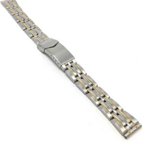 ZRC MET.1783 | Womens Metal Replacement Watch Strap, Deployment, Gold or Silver Tone