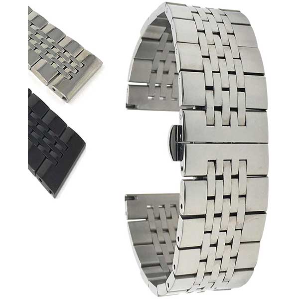 Bandini MET.1500 | Stainless Steel Watch Band for Men, Metal Watch Bracelet