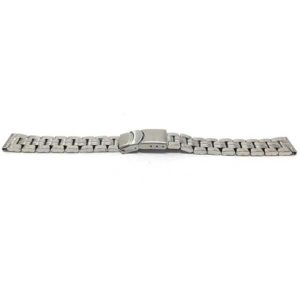 Open view of Silver Tone Womens Steel Watch Strap, Deployment, Silver and Gold Straps