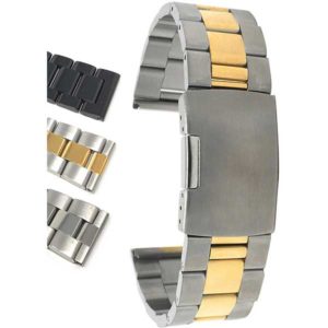 Bandini MET.416 | Mens Stainless Steel Watch Band, Metal Watch Band, Ajustable, Removable Links